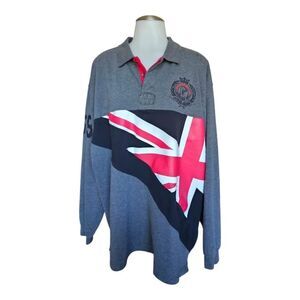 COOGI Gray and Red Casual Button Down Shirt